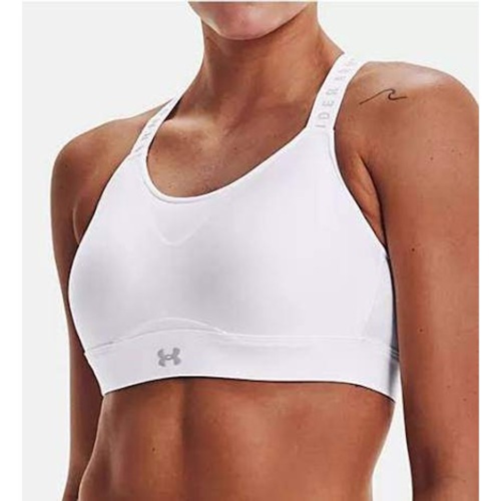 Under Armour Sports Bra Infinity High Impact Women's XS White Gym Workout Sporty